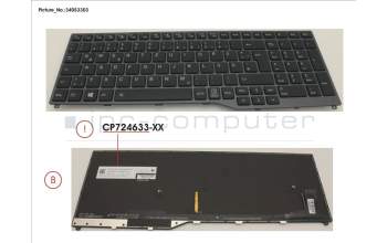 Fujitsu FUJ:CP724633-XX KEYBOARD 10KEY BLACK W/ BL GERMAN