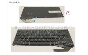 Fujitsu FUJ:CP732950-XX KEYBOARD BLACK W/O TS GERMAN