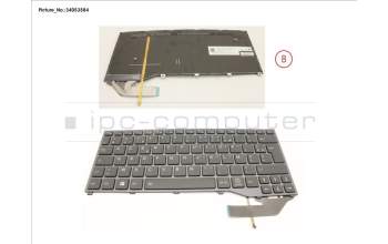 Fujitsu FUJ:CP732957-XX KEYBOARD BLACK W/ BL FRANCE