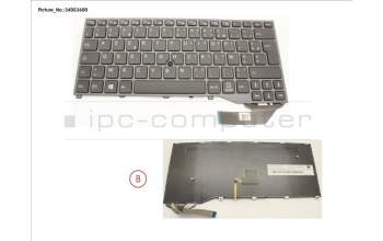 Fujitsu FUJ:CP732973-XX KEYBOARD BLACK W/ TS FRANCE