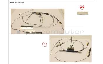 Fujitsu FUJ:CP733464-XX HINGE ASSY (INCL. CABLES/ANTENNAS WWAN)