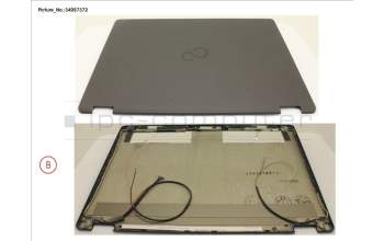 Fujitsu LCD BACK COVER ASSY (FHD) W/O CAM W/ MIC para Fujitsu LifeBook U727
