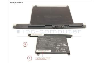 Fujitsu FUJ:CP749821-XX -BT-MAIN BATTERY (2 CELLS) 25WH