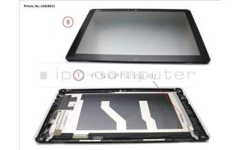 Fujitsu FUJ:CP752558-XX LCD ASSY,AG INCL.TP AND DIGI FOR FP