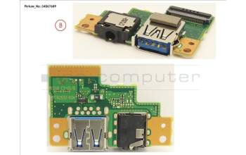 Fujitsu SUB BOARD, USB/AUDIO para Fujitsu LifeBook T938