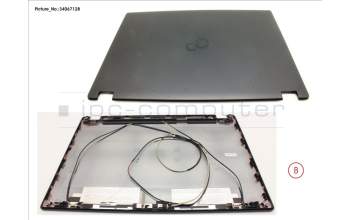 Fujitsu LCD BACK COVER ASSY(W/ CAM,MIC FOR WWAN) para Fujitsu LifeBook E558