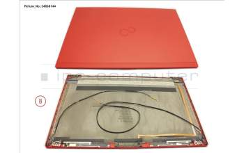 Fujitsu FUJ:CP754095-XX LCD BACK COVER RED TOUCH WWAN W/CAM