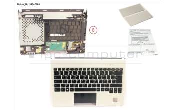 Fujitsu FUJ:CP755422-XX UPPER ASSY INCL. KEYBOARD FRANCE