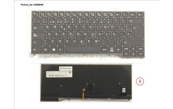 Fujitsu FUJ:CP757725-XX KEYBOARD BLACK W/ TS SPAIN