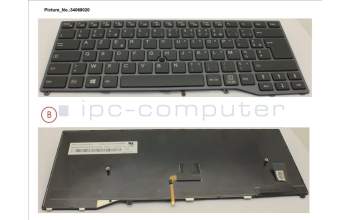 Fujitsu FUJ:CP757739-XX KEYBOARD BLACK W/ TS FRANCE