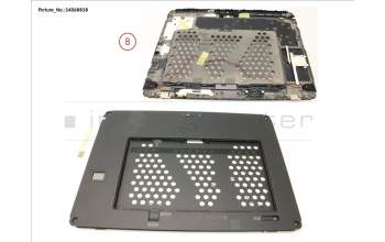 Fujitsu LCD BACK COVER ASSY W/ FINGERPRINT para Fujitsu Stylistic V727