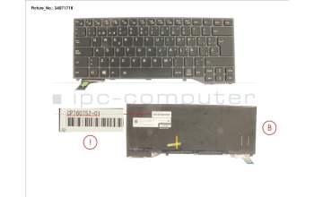 Fujitsu FUJ:CP760752-XX KEYBOARD SPAIN W/ BL