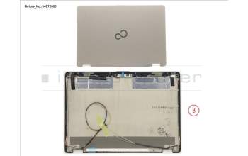 Fujitsu LCD BACK COVER ASSY (FHD) W/ CAM/MIC para Fujitsu LifeBook U728