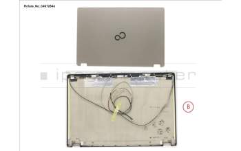 Fujitsu LCD BACK COVER ASSY(W/ CAM,MIC FOR WWAN) para Fujitsu LifeBook U748