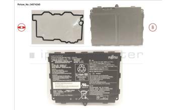 Fujitsu -BT-1ST BATTERY (2 CELLS) para Fujitsu Stylistic Q509