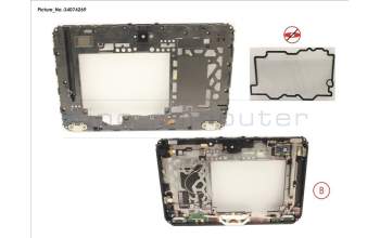 Fujitsu LCD MIDDLE COVER W/ FP para Fujitsu Stylistic Q509