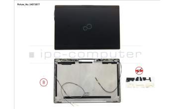Fujitsu FUJ:CP775907-XX LCD BACK COVER BLACK NON TOUCH