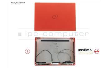 Fujitsu FUJ:CP775911-XX LCD BACK COVER RED NON TOUCH
