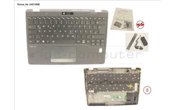 Fujitsu FUJ:CP776755-XX UPPER ASSY INCL. KEYB GERMAN W/FP(ALT)