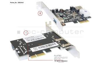 Fujitsu Esprimo E420 original Fujitsu USB3.0 PCIe card for Primergy TX300 S8