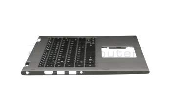 H6C2T teclado incl. topcase original Dell DE (alemán) negro/plateado con retroiluminacion
