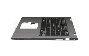H6C2T teclado incl. topcase original Dell DE (alemán) negro/plateado con retroiluminacion