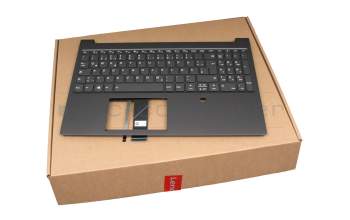 H711203212867 teclado incl. topcase original Lenovo DE (alemán) gris/canaso con retroiluminacion