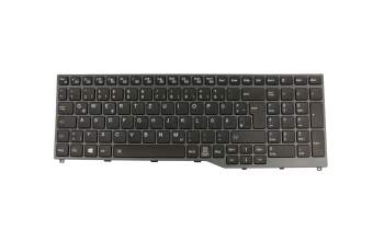 H8002ELDQ teclado original Fujitsu DE (alemán) negro/canosa con retroiluminacion