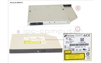 Fujitsu DVD SUPERMULTI ULTRA SLIM TRAY 9.5MM para Fujitsu Primergy RX2510 M2