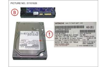 Fujitsu HDD 500GB SATA S3 7.2K 3.5\' para Fujitsu Esprimo P956