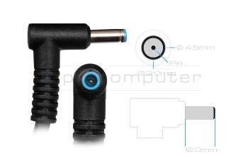 HP Pavilion 15-cc000 original cargador 90 vatios con adaptador (4,5/7,4 mm)