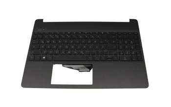 HPM16M7 teclado incl. topcase original HP DE (alemán) negro/negro con retroiluminacion
