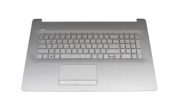 HPM17K5 REV.A01 teclado incl. topcase original HP DE (alemán) plateado/plateado