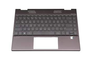 HPM17K6 teclado incl. topcase original HP DE (alemán) gris/canaso con retroiluminacion