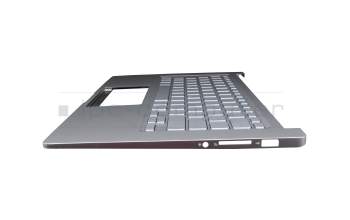 HQ207206740000 teclado incl. topcase original Asus DE (alemán) plateado/plateado con retroiluminacion