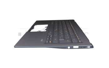 HQ20720697007 teclado incl. topcase original Acer DE (alemán) azul/azul con retroiluminacion