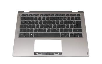 HQ21011498000 teclado incl. topcase original Acer DE (alemán) negro/canaso
