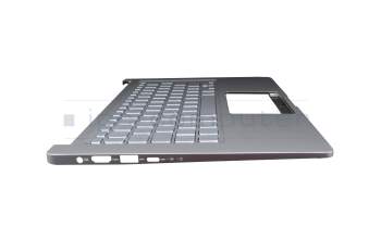 HQ21012513000 teclado incl. topcase original Asus DE (alemán) plateado/plateado con retroiluminacion