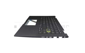 HQ21013030000 teclado incl. topcase original Huaqin DE (alemán) negro/negro (Retroiluminación)
