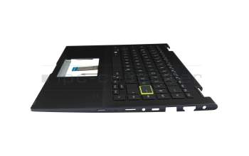 HQ21013052000 teclado incl. topcase original Huaqin DE (alemán) negro/negro con retroiluminacion