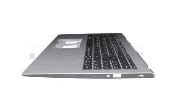 HQ2101A615007 teclado incl. topcase original Acer DE (alemán) negro/plateado