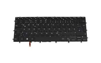 HRYDT teclado original Dell DE (alemán) negro/negro con retroiluminacion