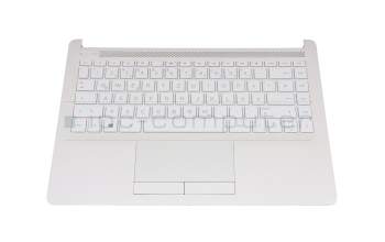 HTS8471606000 teclado incl. topcase original HP DE (alemán) blanco/blanco