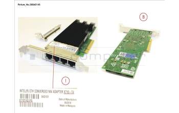 Fujitsu X710-T4 4X10GBASE-T para Fujitsu Primergy GX2460 M1