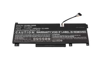 IPC-Computer batería 52,4Wh compatible para MSI Pulse GL66 12UGSZOK/12UGOK (MS-1583)