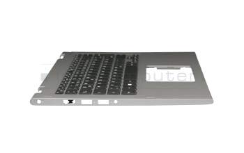 JCHV0 teclado incl. topcase original Dell DE (alemán) negro/plateado con retroiluminacion