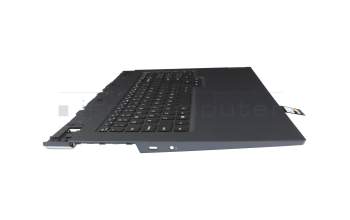 JWINJ teclado incl. topcase original Lenovo US (Inglés) negro/azul con retroiluminacion