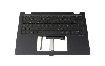 KAJZZF0662 teclado incl. topcase original Acer DE (alemán) negro/negro con retroiluminacion