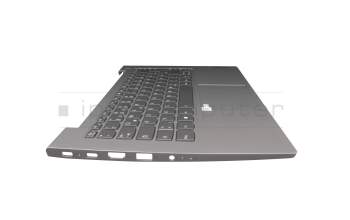 KT01-19C3EK01GRRA000 teclado incl. topcase original Lenovo DE (alemán) gris/canaso con retroiluminacion