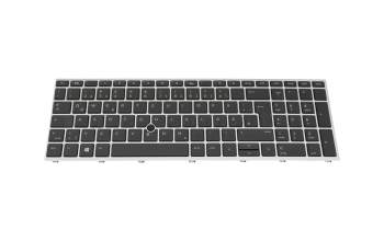 L09595-041 teclado original HP DE (alemán) negro/plateado con retroiluminacion y mouse-stick (with Pointing-Stick)